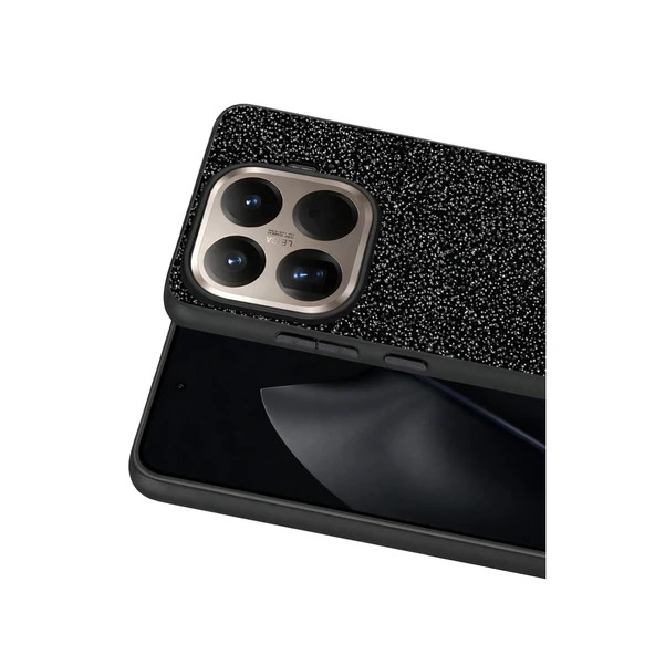 Xiaomi Mi 15t Pro Bright Simli Kapak - Siyah - Resim 2