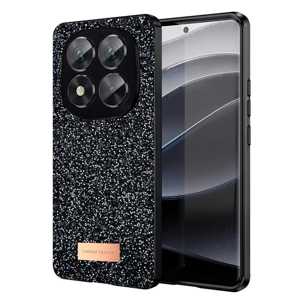 Xiaomi Redmi Note 14 Pro 5g Bright Simli Kapak - Siyah ürün görseli 1