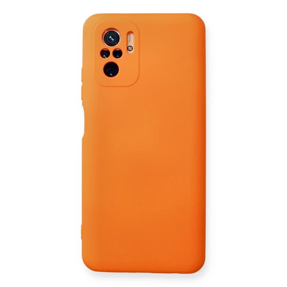 Xiaomi Redmi Note 10 Kılıf Nano İçi Kadife Silikon - Turuncu ürün görseli 1