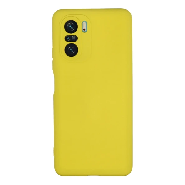 Xiaomi Poco F3 Kılıf Nano İçi Kadife Silikon - Sarı ürün görseli 1