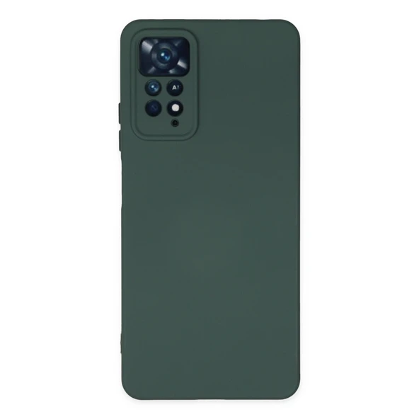 Xiaomi Redmi Note 11 Pro Kılıf Nano İçi Kadife Silikon - Koyu Yeşil ürün görseli 1