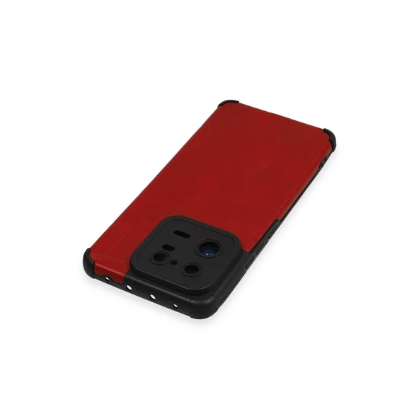 Xiaomi Mi 13 Pro Kılıf Loop Deri Silikon - Kırmızı - Resim 3