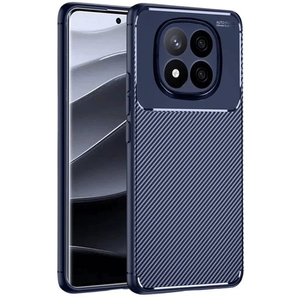 Xiaomi Redmi Note 14 Pro Plus Kılıf Auto Focus Karbon Kapak - Lacivert ürün görseli 1