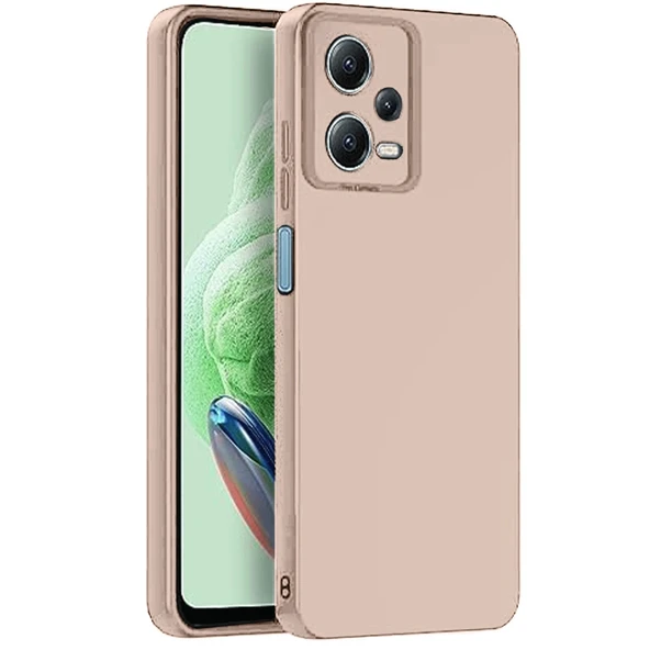 Xiaomi Redmi Note 12 Pro 5g Kılıf Nano İçi Kadife Silikon - Pudra ürün görseli 1