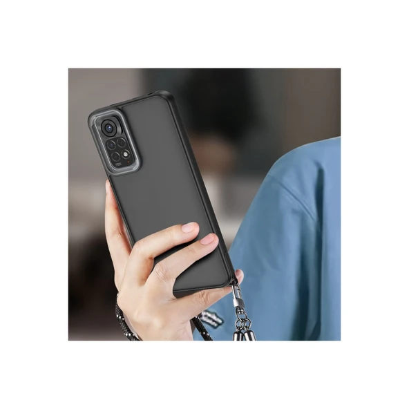 Xiaomi Redmi Note 11 Kılıf Elegant Kapak - Pudra - Resim 3