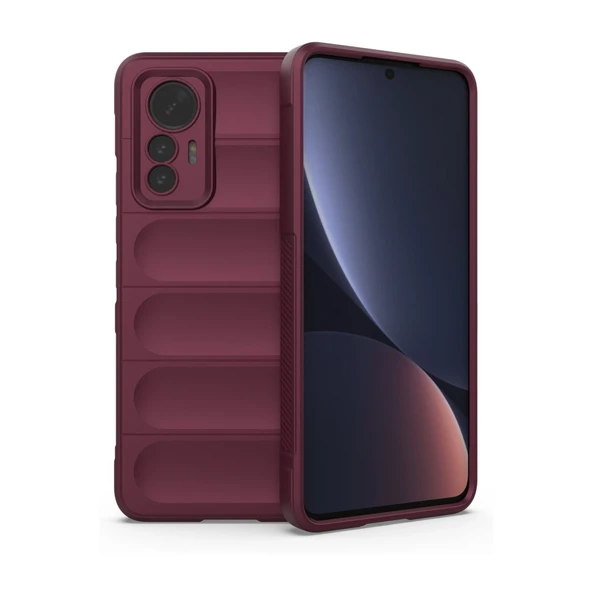Xiaomi Mi 12 Lite Kılıf Optimum Silikon - Bordo ürün görseli 1