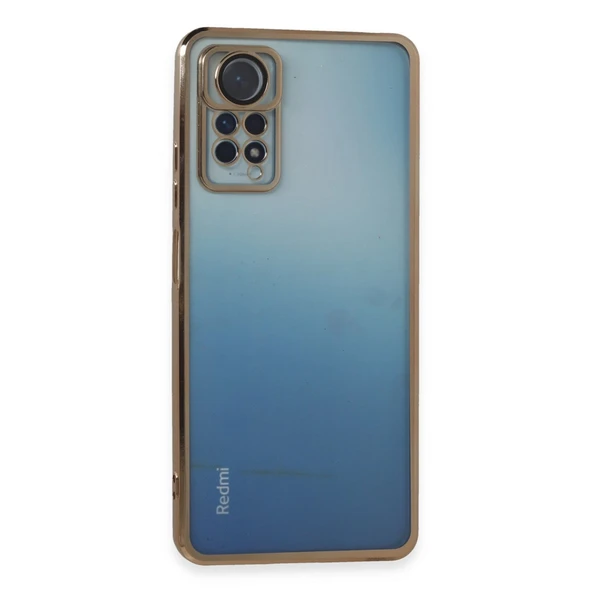 Xiaomi Redmi Note 11 Pro Kılıf Kamera Korumalı Lensli Silikon - Gold ürün görseli 1