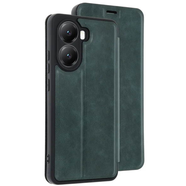 Xiaomi Poco X7 Pro Kılıf Flip Cover - Koyu Yeşil ürün görseli 1
