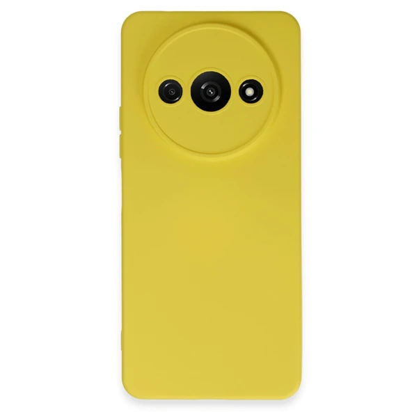 Xiaomi Redmi A3 4g Kılıf Nano İçi Kadife Silikon - Sarı ürün görseli 1