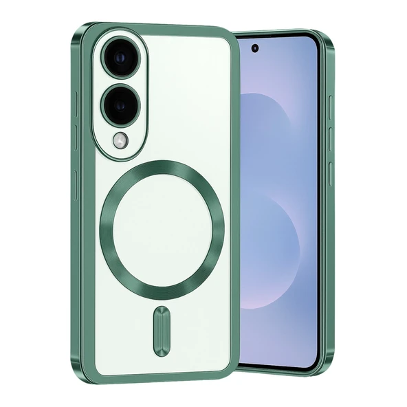 Samsung Galaxy S25 Edge Kross Magneticsafe Kapak - Koyu Yeşil ürün görseli 1