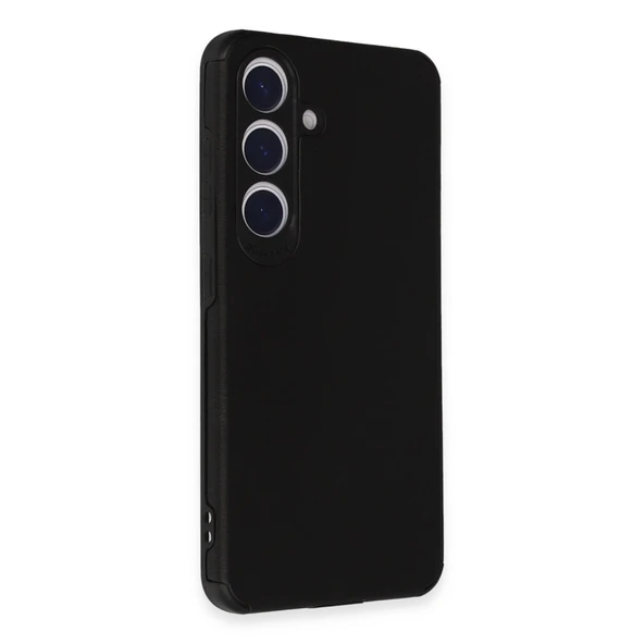 Samsung Galaxy S24 Kılıf Loop Deri Silikon - Siyah - Resim 2