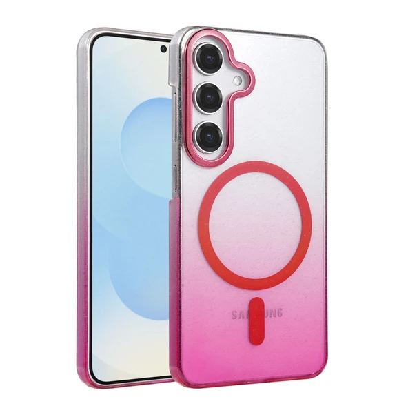 Samsung Galaxy S25 Glossy Magsafe Kapak - Pembe ürün görseli 1