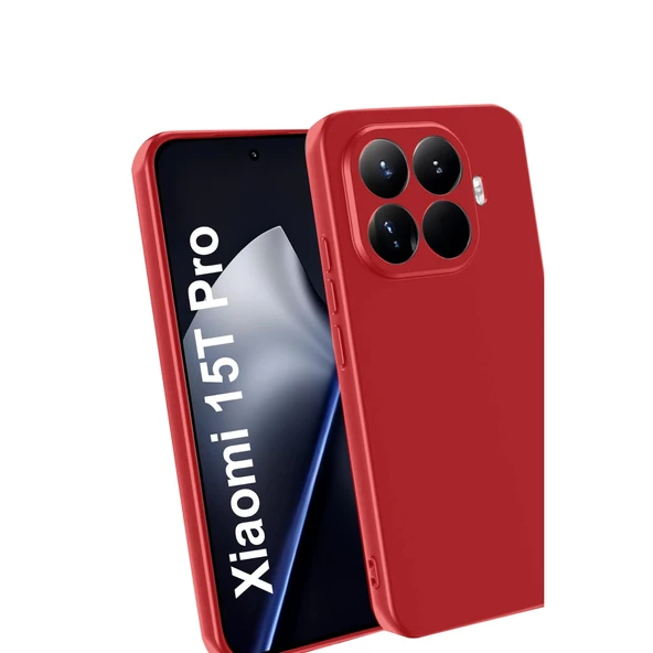 Xiaomi Mi 15t Pro First Silikon - Kırmızı - Resim 3