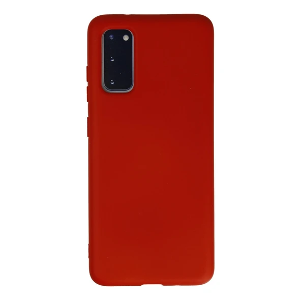 Samsung Galaxy S20 Kılıf Nano İçi Kadife Silikon - Kırmızı ürün görseli 1