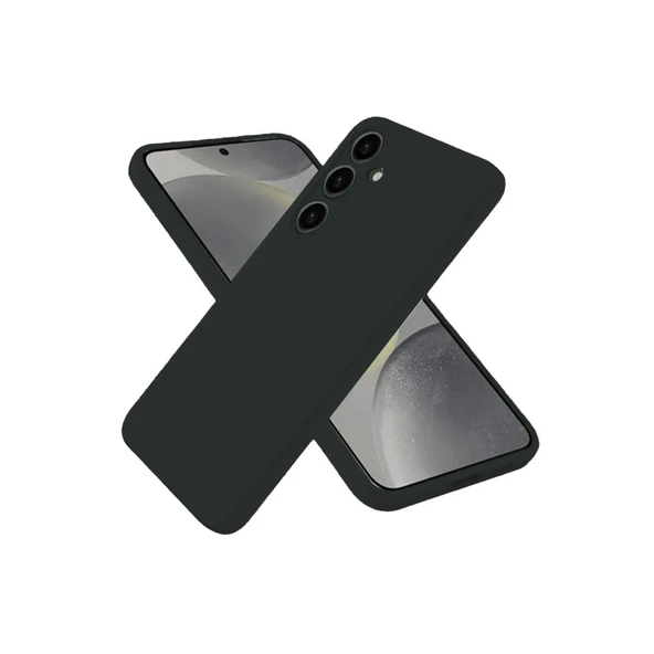 Samsung Galaxy S25 Kılıf Nano İçi Kadife Silikon - Siyah ürün görseli 1