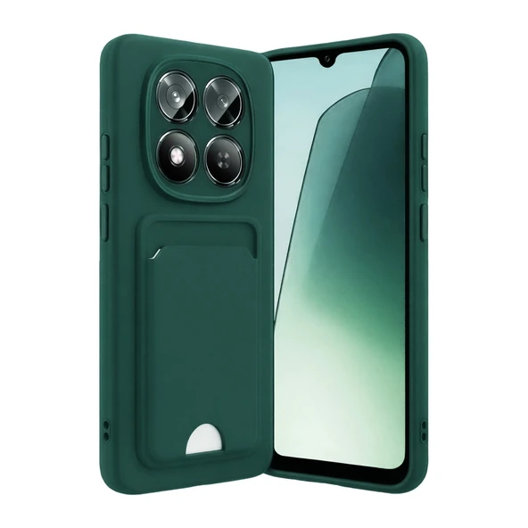 Xiaomi Redmi Note 15 Pro 4g Kelvin Kartvizitli Silikon - Koyu Yeşil ürün görseli 1