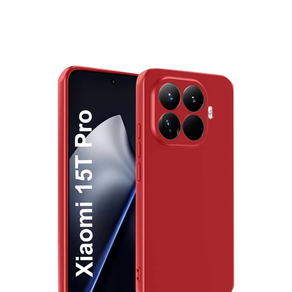 Xiaomi Mi 15t Pro First Silikon - Kırmızı - Resim 2