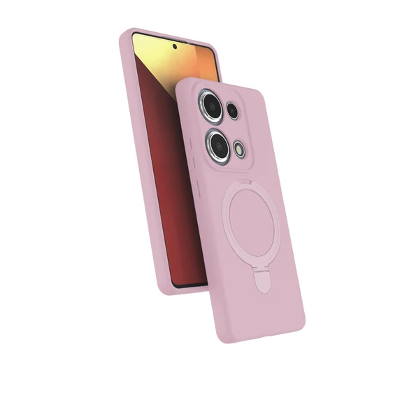 Xiaomi Redmi Note 13 Pro 4g Regal Magsafe Standlı Kapak - Açık Pembe ürün görseli 1