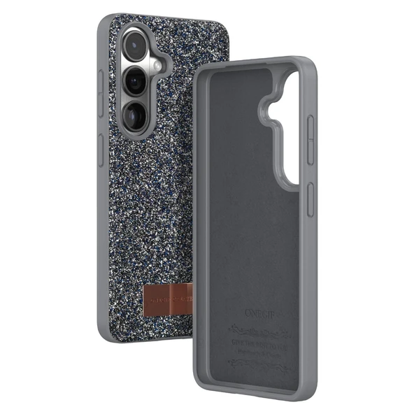 Samsung Galaxy S26 Plus Bright Simli Kapak - Gümüş - Resim 3