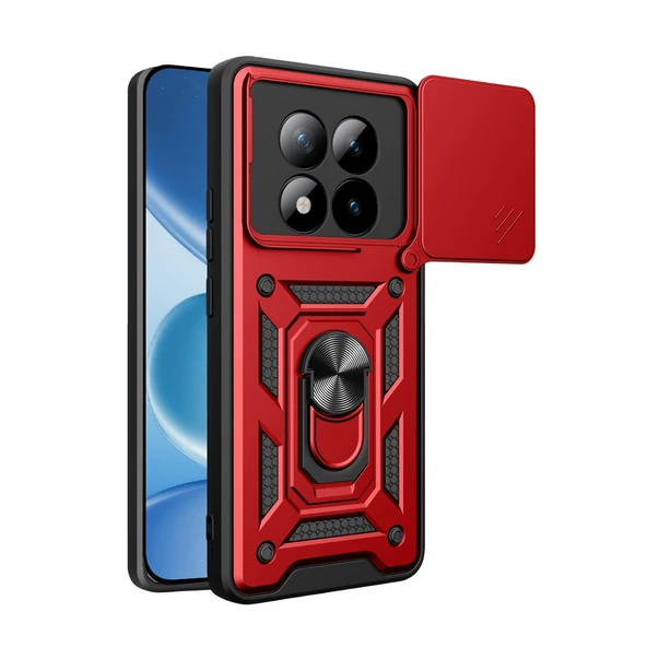 Xiaomi Redmi Note 15 Pro 5g Pars Lens Yüzüklü Silikon - Kırmızı ürün görseli 1
