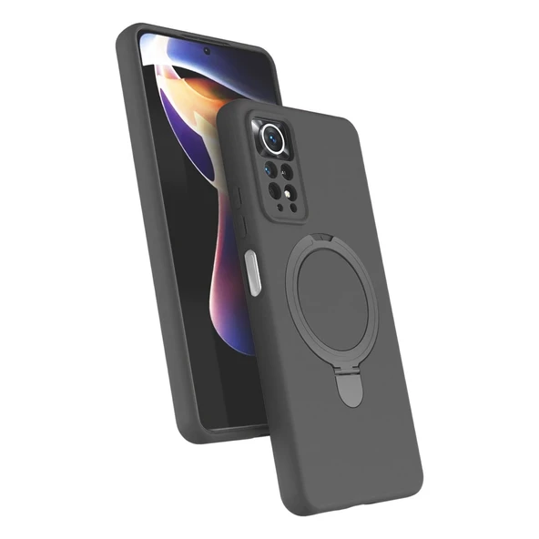 Xiaomi Redmi Note 12 Pro 4g Regal Magsafe Standlı Kapak - Titan Gri ürün görseli 1