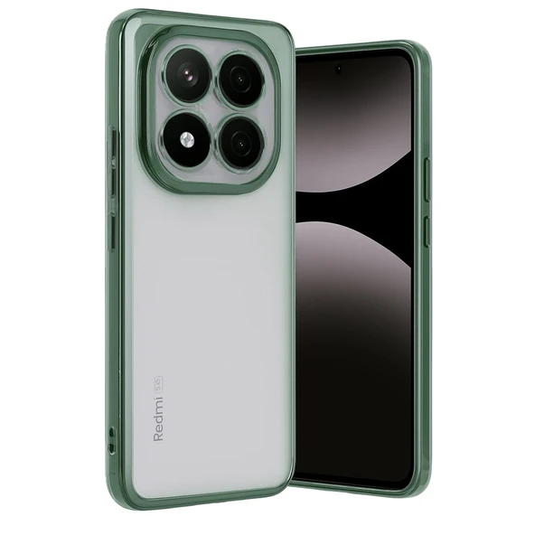 Xiaomi Redmi Note 14 Pro Plus Kılıf Kamera Korumalı Lensli Silikon - Yeşil ürün görseli 1