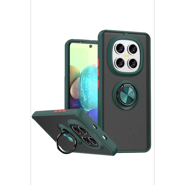 Xiaomi Redmi Note 15 4g Montreal Yüzüklü Silikon Kapak - Yeşil ürün görseli 1