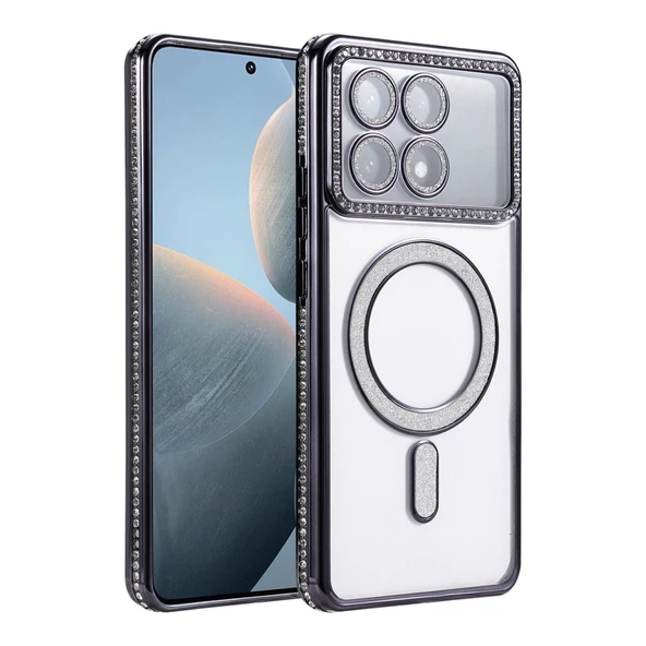 Xiaomi Poco X6 Pro Joke Simli Magneticsafe Kılıf - Siyah ürün görseli 1