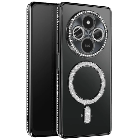 Xiaomi Redmi 14c Joke Simli Magneticsafe Kılıf - Siyah ürün görseli 1