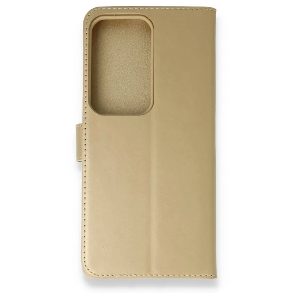Samsung Galaxy S20 Ultra Trend S Plus Kapaklı Kılıf - Gold ürün görseli 1