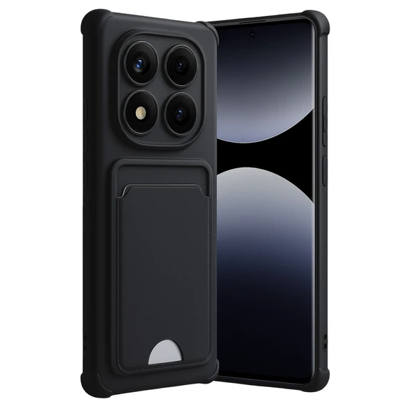 Xiaomi Redmi Note 14 Pro Plus Kelvin Kartvizitli Silikon - Siyah ürün görseli 1