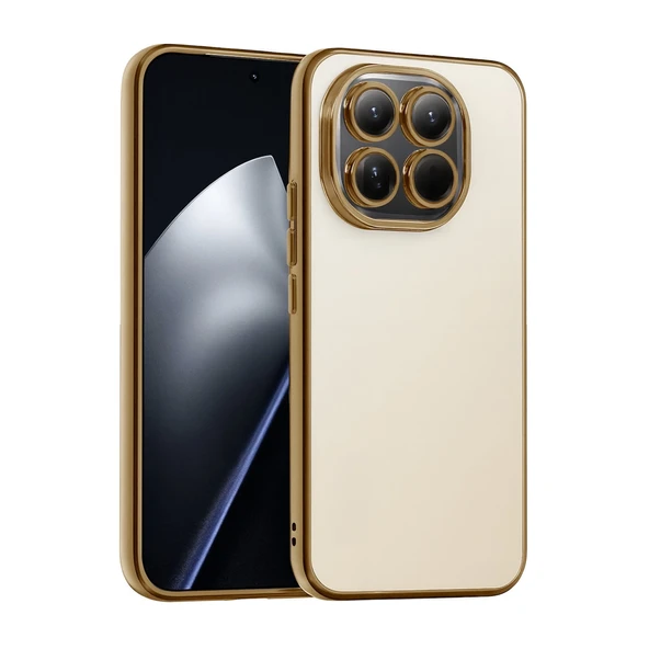 Xiaomi Mi 15 Kamera Korumalı Lensli Silikon - Gold ürün görseli 1