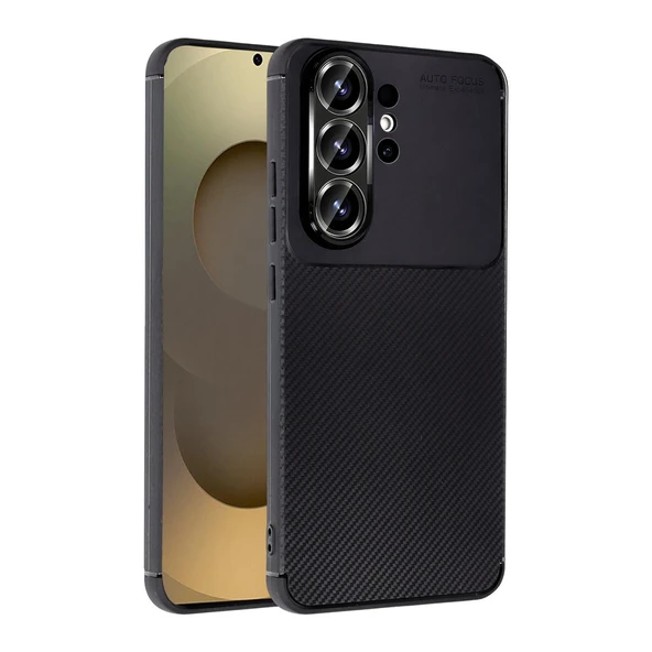 Samsung Galaxy S26 Ultra Auto Focus Karbon Kapak - Siyah ürün görseli 1