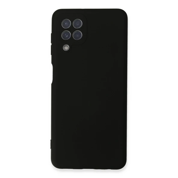 Samsung Galaxy A22 Kılıf Nano İçi Kadife Silikon - Siyah ürün görseli 1