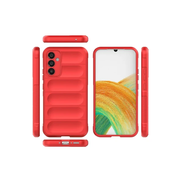 Samsung Galaxy M34 5g Kılıf Optimum Silikon - Kırmızı ürün görseli 1