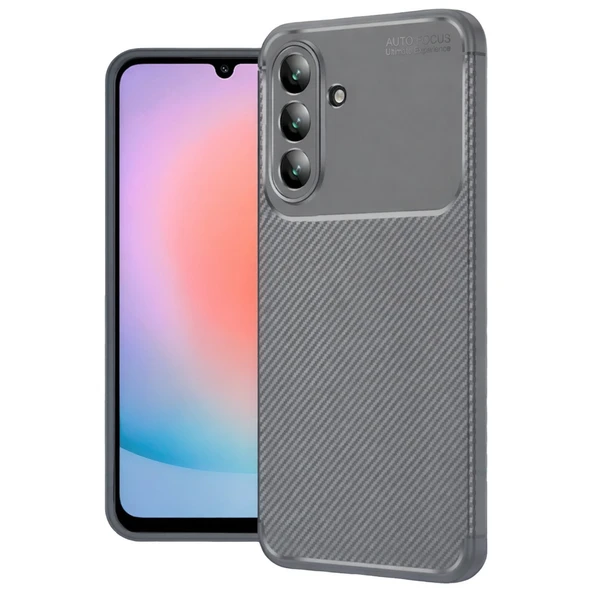 Samsung Galaxy A57 5g Auto Focus Karbon Kapak - Gri ürün görseli 1