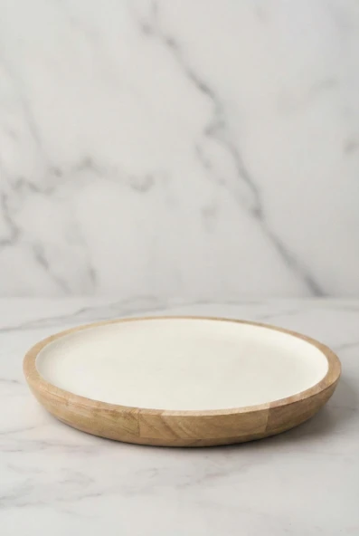 Mango Agacı Servis Tabağı & Sunum Tabağı 25 Cm Krem - Resim 5
