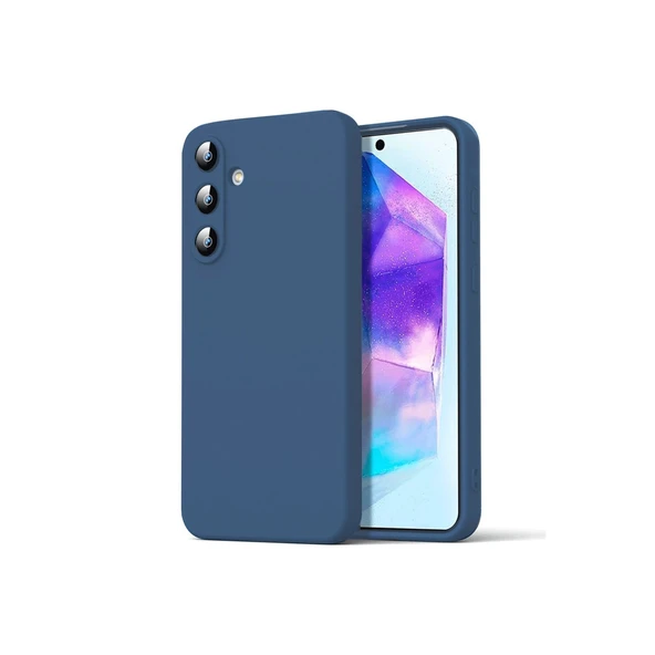 Samsung Galaxy A16 5g Kılıf Nano İçi Kadife Silikon - Lacivert ürün görseli 1