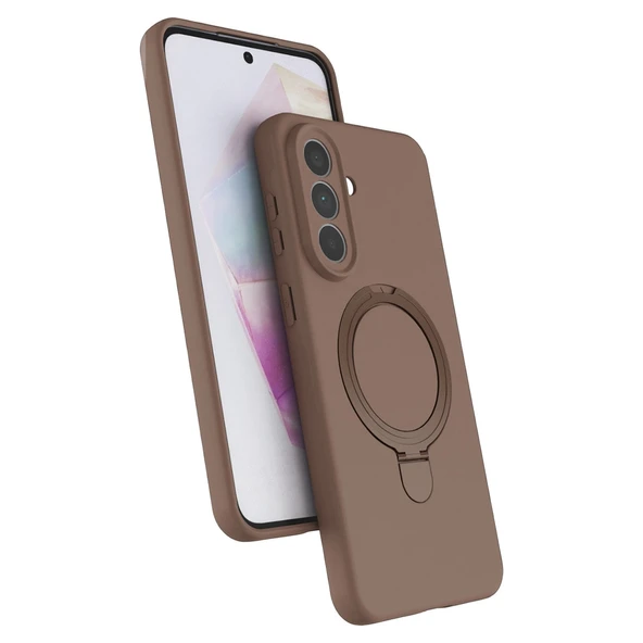 Samsung Galaxy A57 5g Regal Magsafe Standlı Kapak - Çöl Titanyum ürün görseli 1