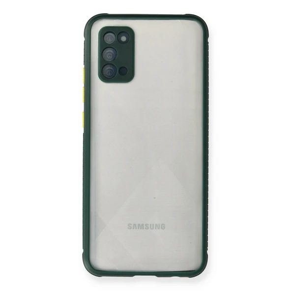 Samsung Galaxy A02s Kılıf Miami Şeffaf Silikon - Koyu Yeşil ürün görseli 1