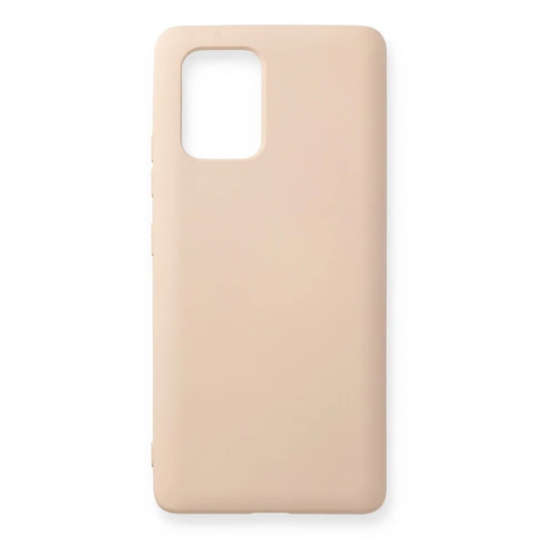Samsung Galaxy A91 / S10 Lite Kılıf Nano İçi Kadife Silikon - Pudra ürün görseli 1