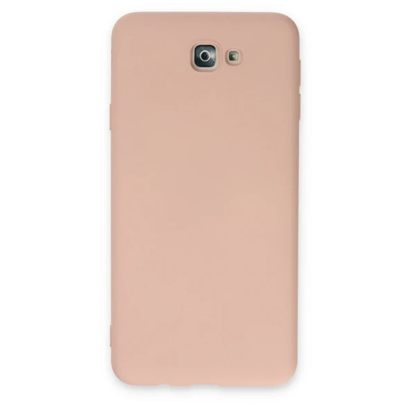 Samsung Galaxy J7 Prime Kılıf Nano İçi Kadife Silikon - Pudra ürün görseli 1