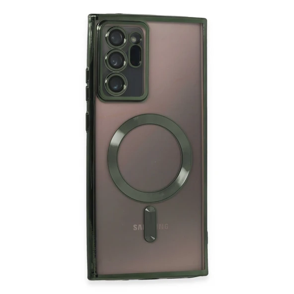 Samsung Galaxy Note 20 Ultra Kılıf Kross Magneticsafe Kapak - Koyu Yeşil ürün görseli 1