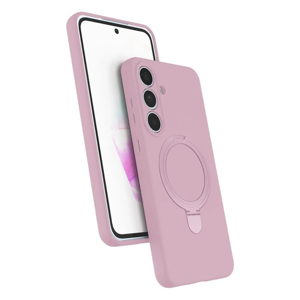 Samsung Galaxy S24 Fe Regal Magsafe Standlı Kapak - Açık Pembe ürün görseli 1
