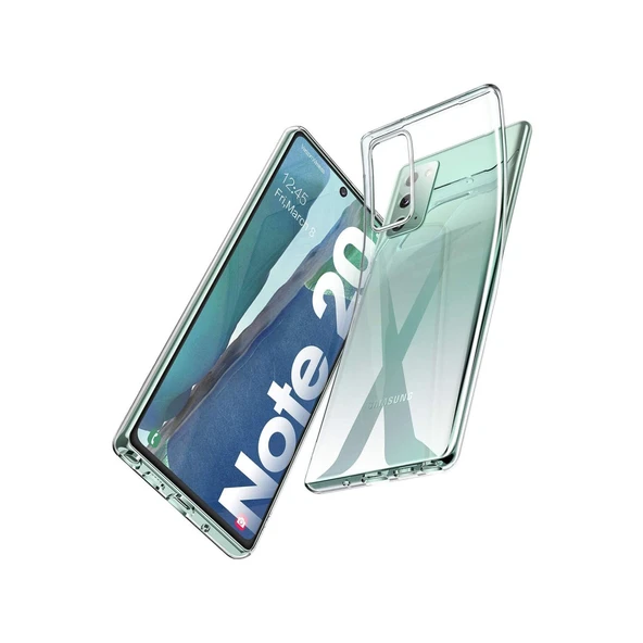 Samsung Galaxy Note 20 Kılıf Lüx Şeffaf Silikon - Resim 3