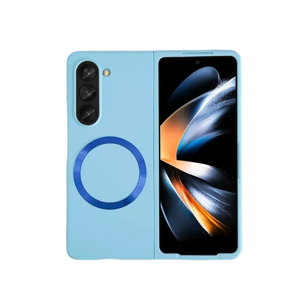 Samsung Galaxy Z Fold 5 Kılıf Mata Fold Kapak - Sierra Blue ürün görseli 1