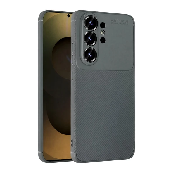 Samsung Galaxy S26 Ultra Auto Focus Karbon Kapak - Gri ürün görseli 1
