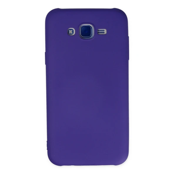 Samsung Galaxy J7 Kılıf Nano İçi Kadife Silikon - Mor ürün görseli 1