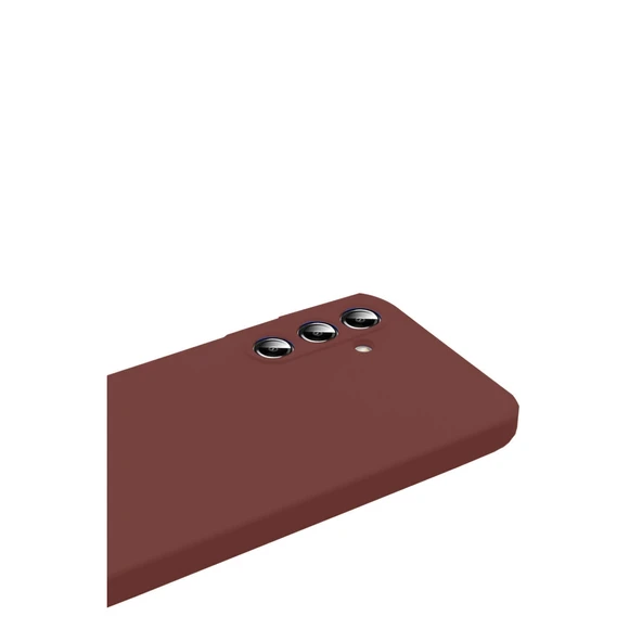 Samsung Galaxy S25 Fe First Silikon - Bordo - Resim 2