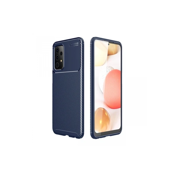 Samsung Galaxy A72 Kılıf Auto Focus Karbon Kapak - Lacivert ürün görseli 1